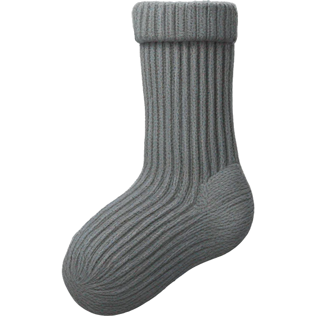 Grey ribbed socks emoji