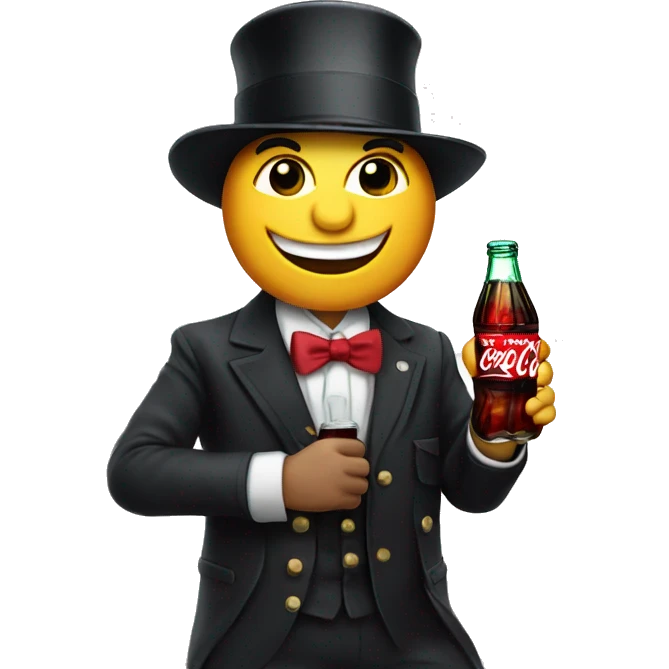 ohio with a tophat drinking coca cola emoji