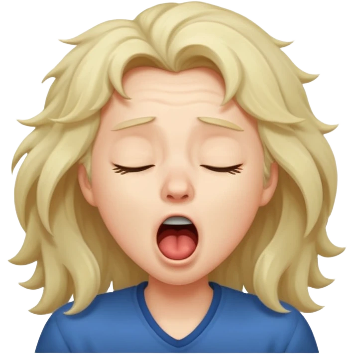yawning sleepy character emoji