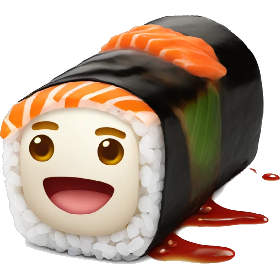 sushi with sauce emoji