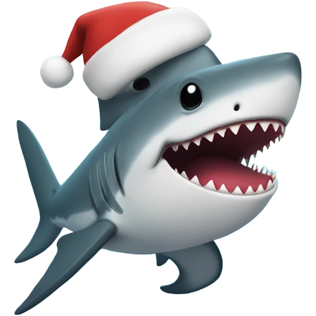 Santa shark emoji