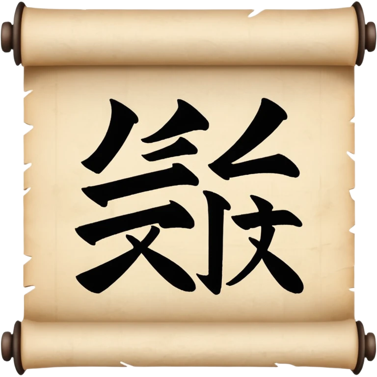 scroll with Chinese characters emoji