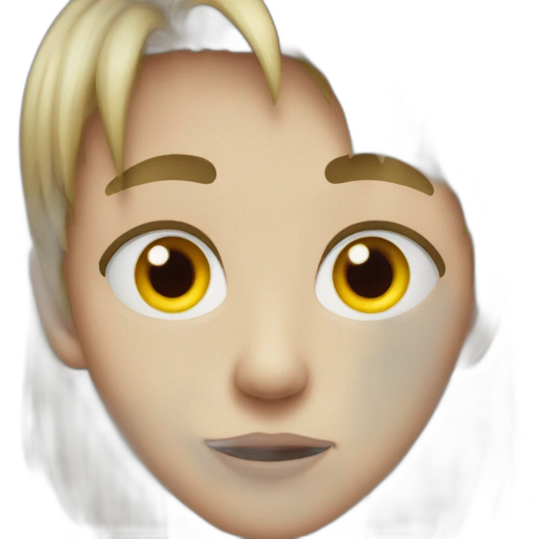 Boy with red eye and yellow eye emoji
