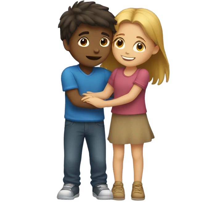 Boyfriend hugging girlfriend emoji