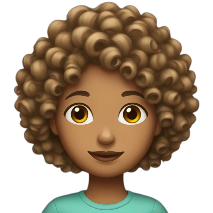 Curly hair girl emoji