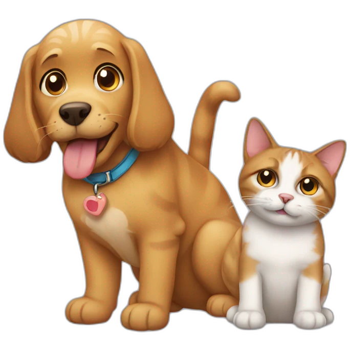 cat with dog emoji