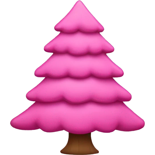 Christmas pink tree emoji