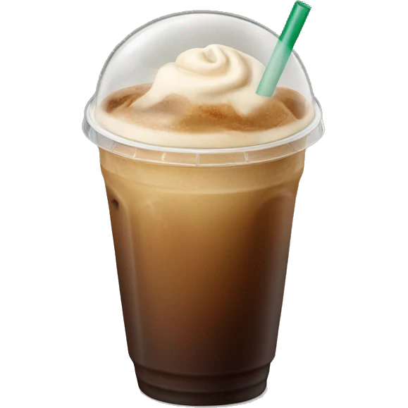 Starbuck ice coffee with ice cubes emoji
