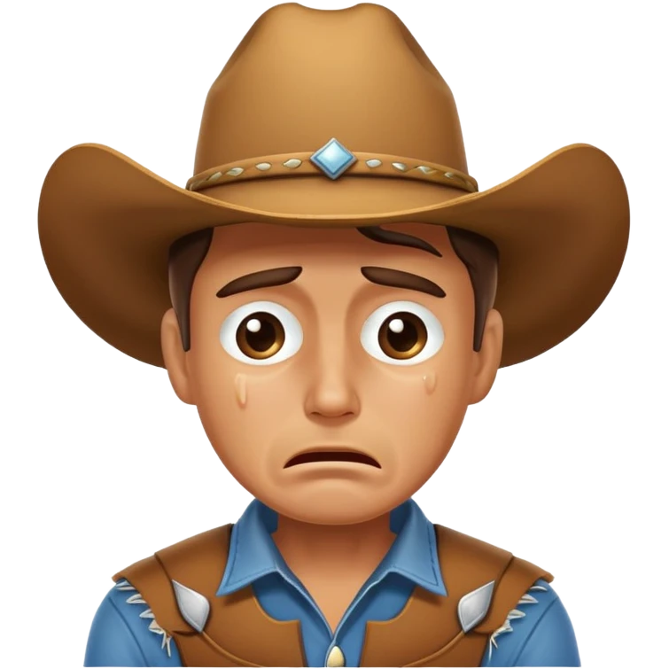 crying cowboy emoji