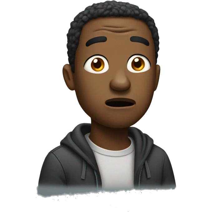 Confused black man emoji