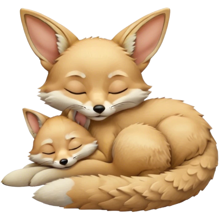 fennec sleeping emoji