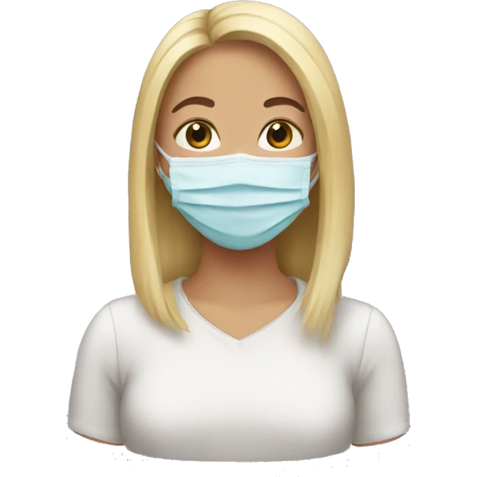 girl with facemask emoji