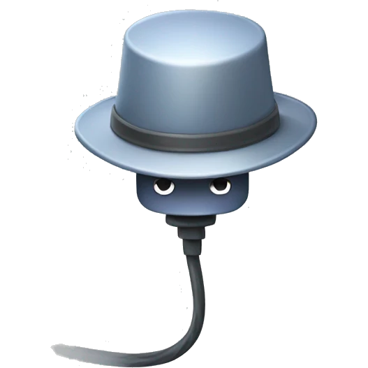electric cable with a hat emoji