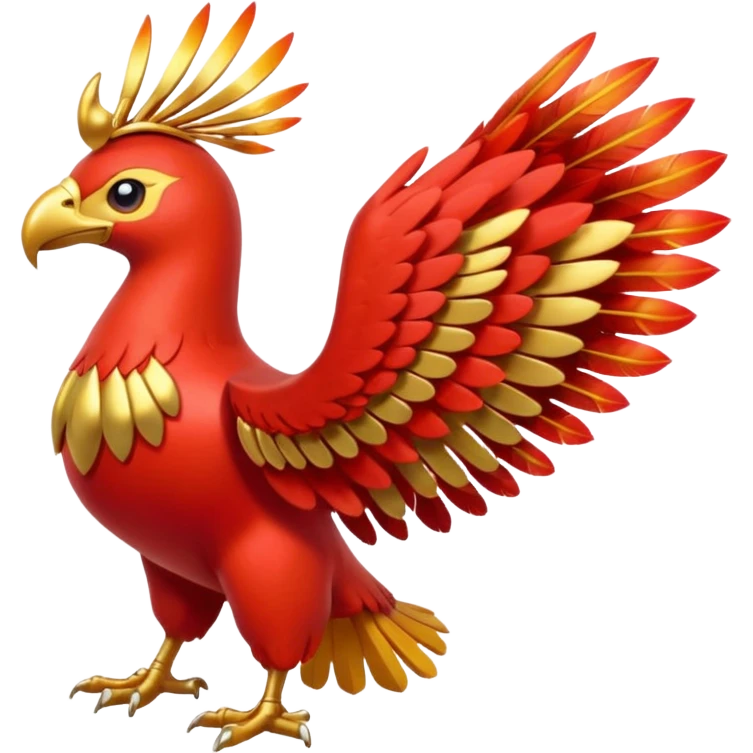 Pokemon red and green legendary Ho-Oh emoji