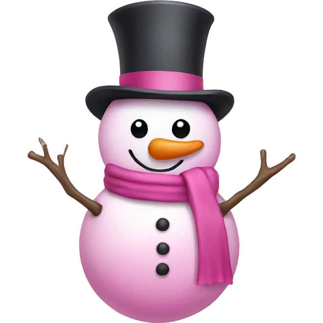pink snowman emoji