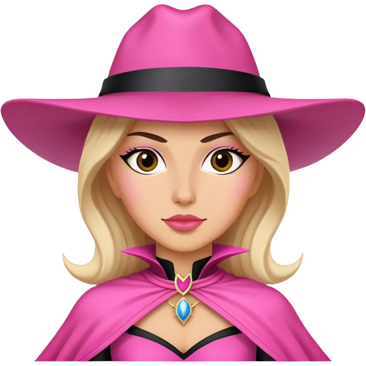 Pink zorro woman emoji