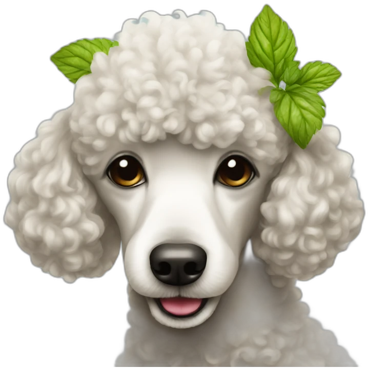 poodle drinks mojito emoji