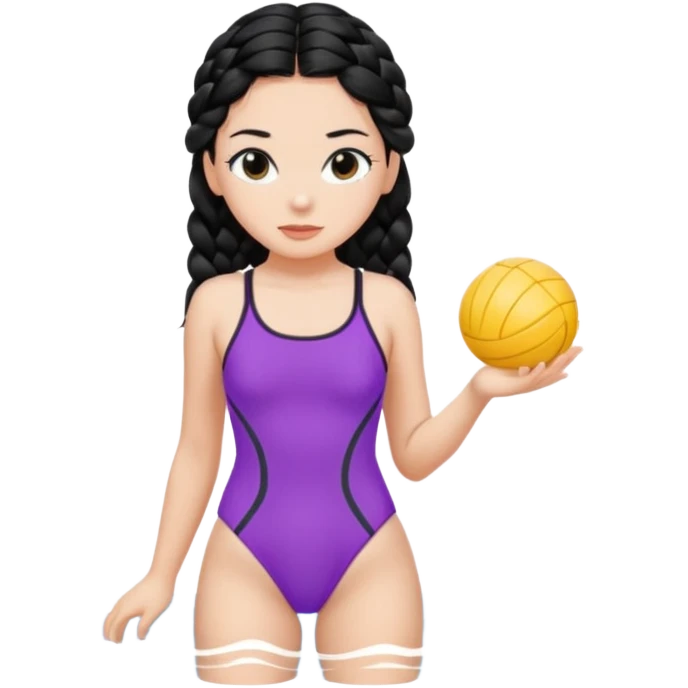 just hair braided hair tail one piece emoji
