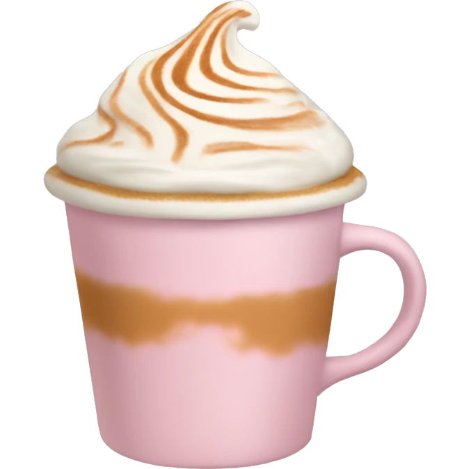 Autumn light pink pumpkin latte emoji