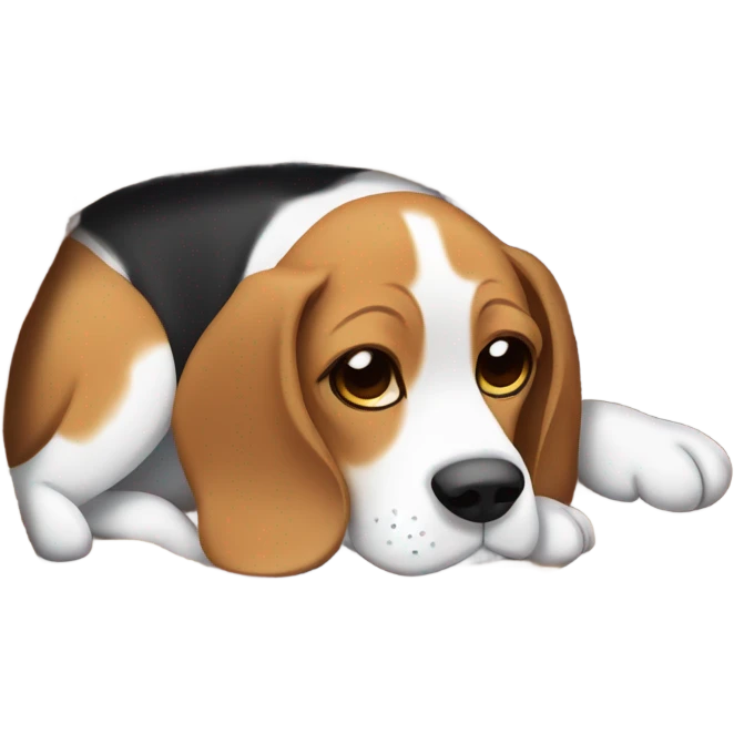 Beagle under warm cozy plaid blanket emoji