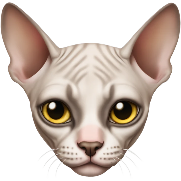 Sphynx cat with a pirate patch on eye emoji