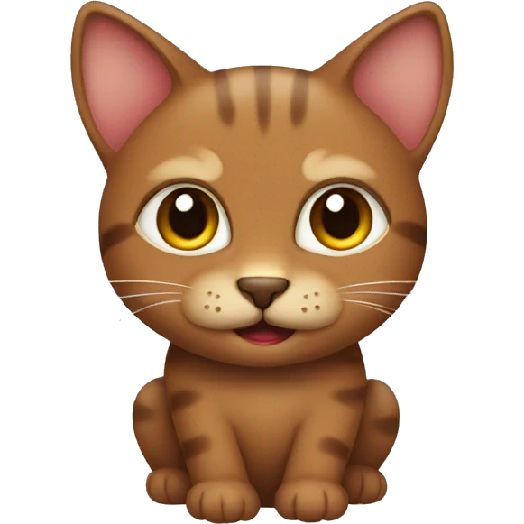 Cute brown cat emoji
