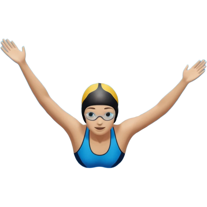 person swimming laps in pool zoomed out showing lap swiming back stroke, no more zoomed out full body but par under water I want to see the water more blue  emoji