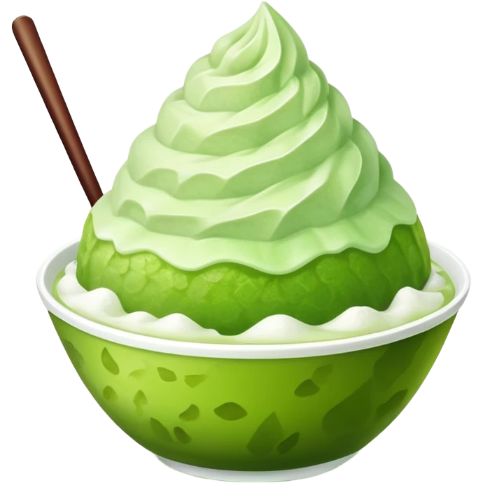 Green tea shaved ice  emoji