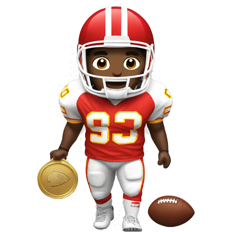 Chiefs player with a medal emoji
