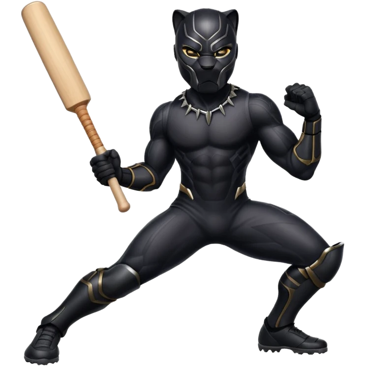 Black Panther in cricket emoji
