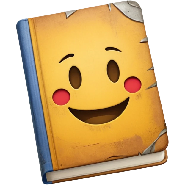 A textbook with the word 'emoji' written on the cover emoji