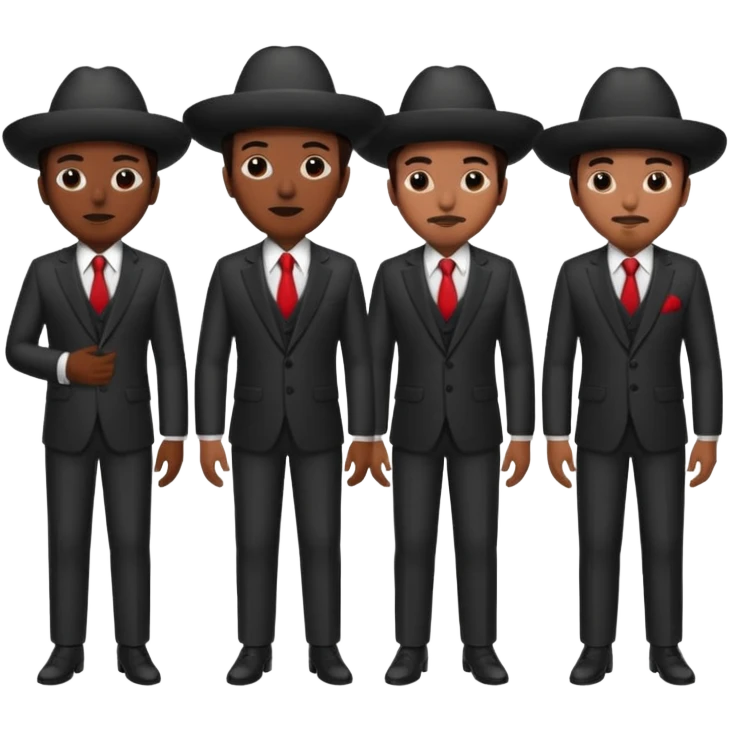 Mexican Band members wearing suits  emoji