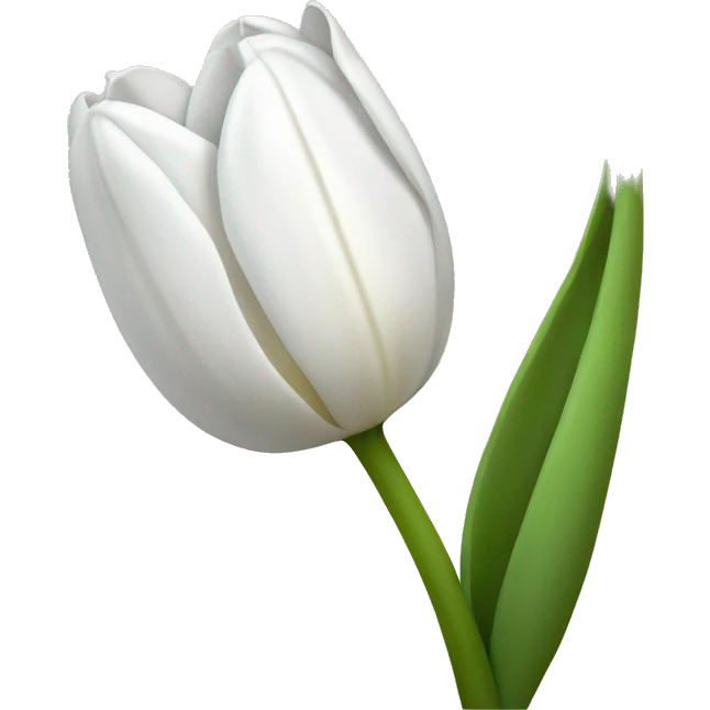 white tulip emoji