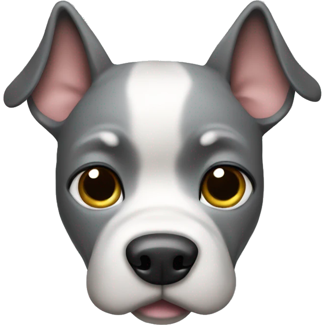 staff bull grey dog  emoji