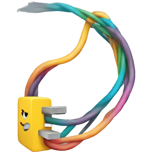  electric cable colorful emoji