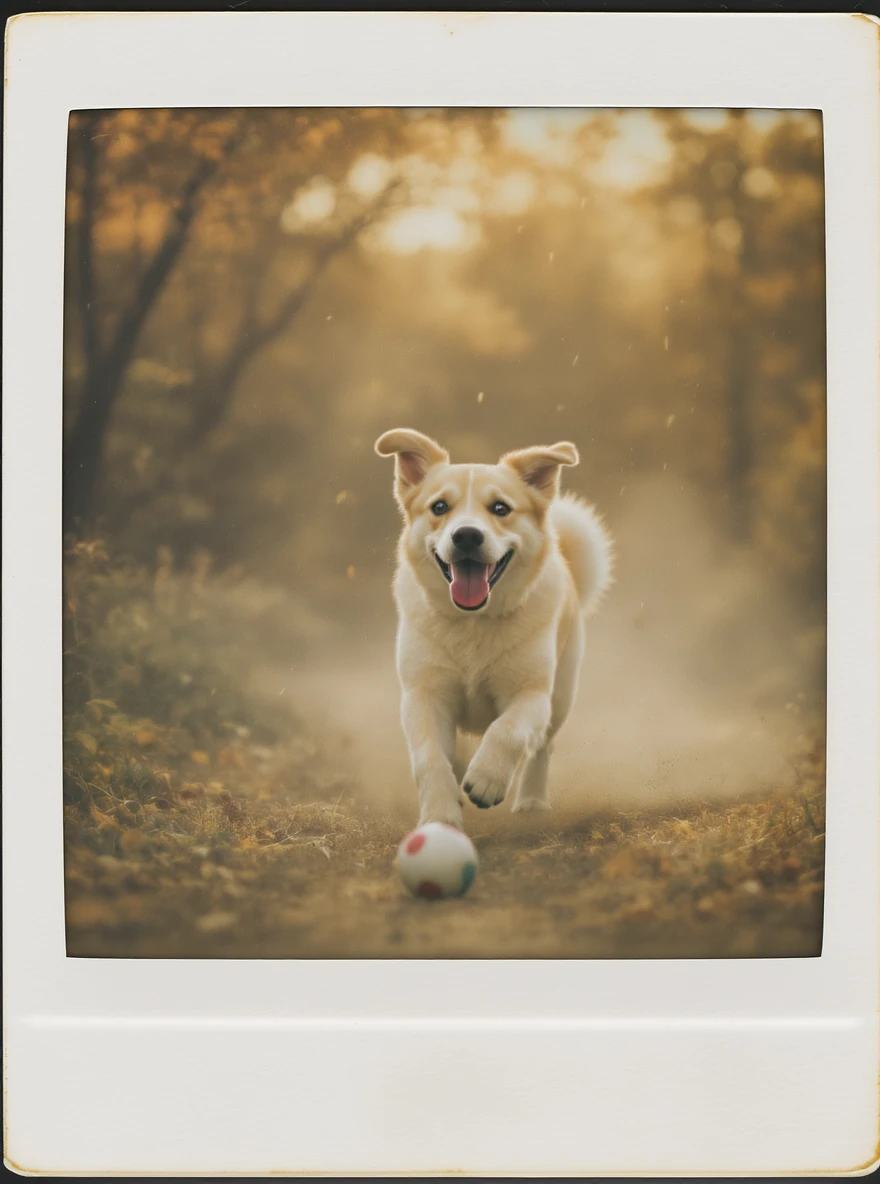 happy dog running after ball emoji