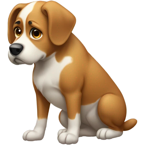 Dog pooping  emoji