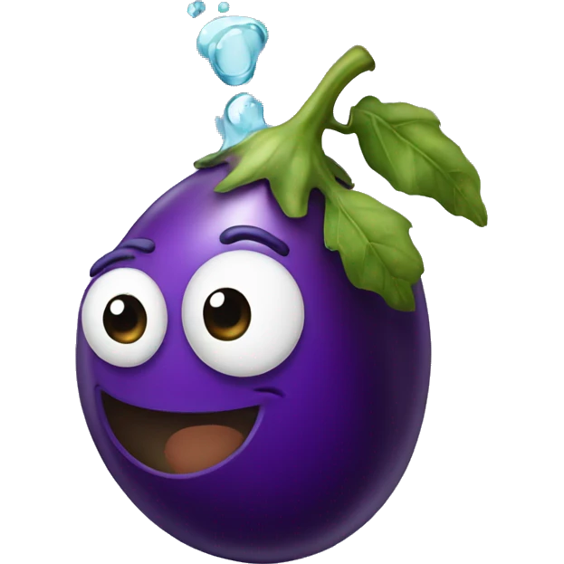 Eggplant water emoji