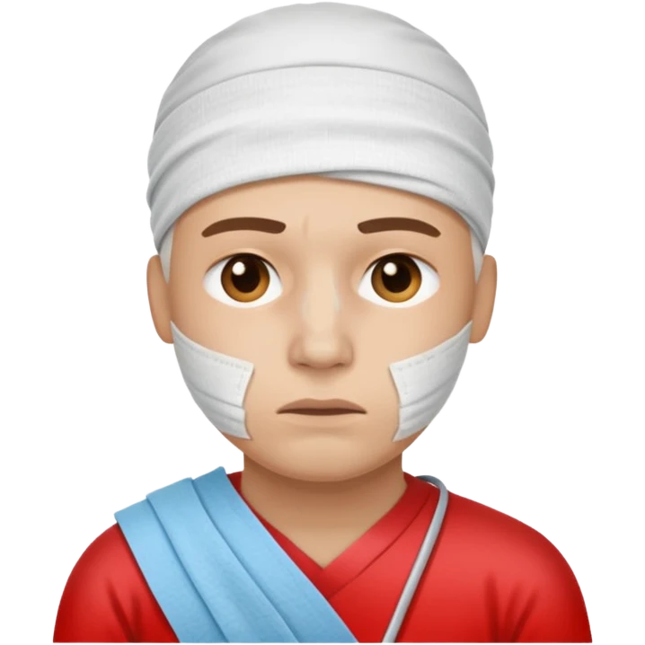 injured hospital patient taking care of himself emoji
