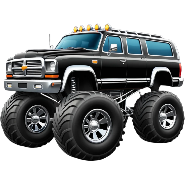 Monster truck limousine  emoji