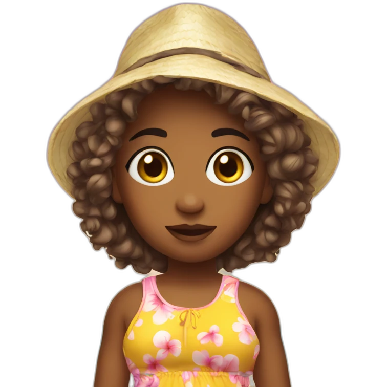 18 yersl baby with beach outfit emoji