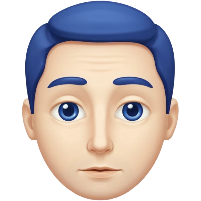 a man with deep blue almond eyes and hollow cheeks emoji