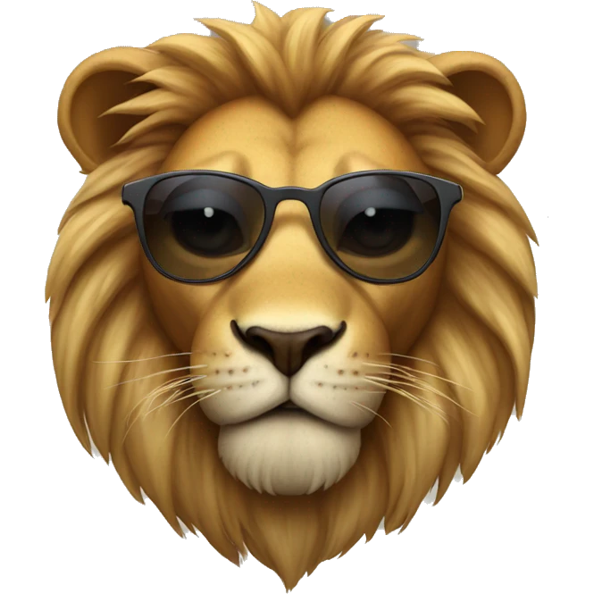 Lion wearing sunglasses emoji