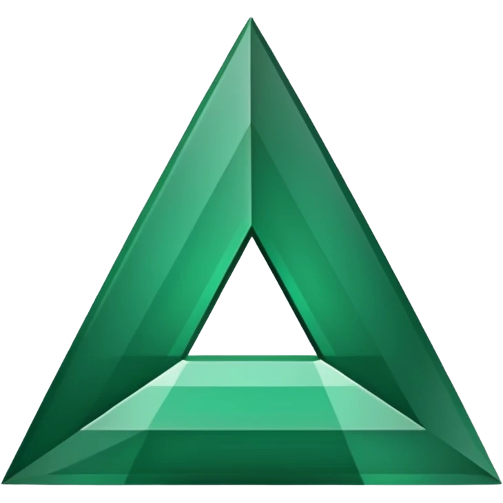 A green upside down triangle needs to face down emoji