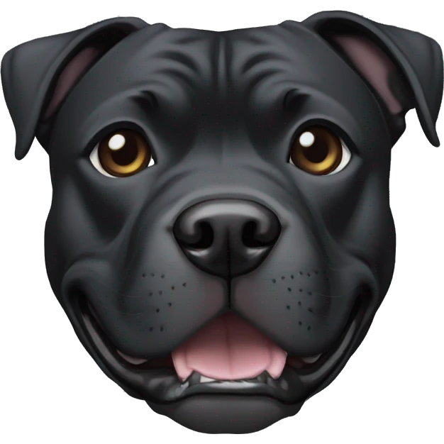 staffordshire bull terrier all black emoji