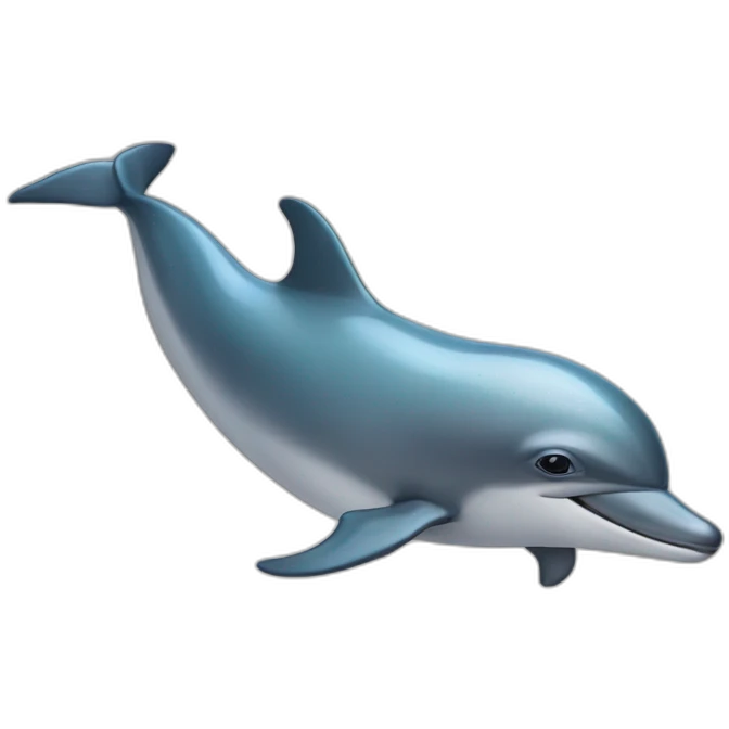Bipedal dolphin like a dog emoji