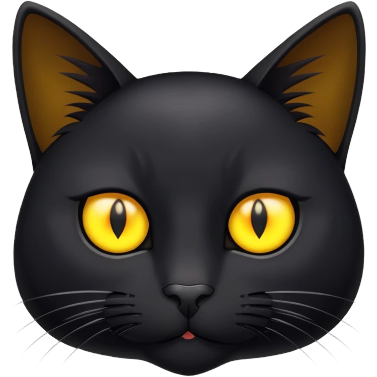 black cat, yellow eyes  emoji