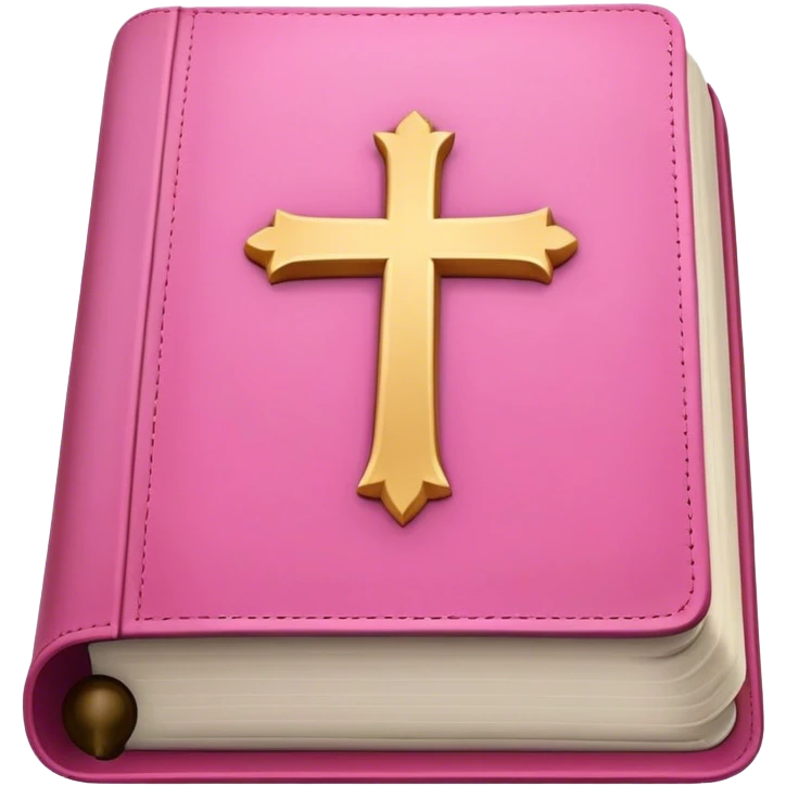Christian bible pink emoji