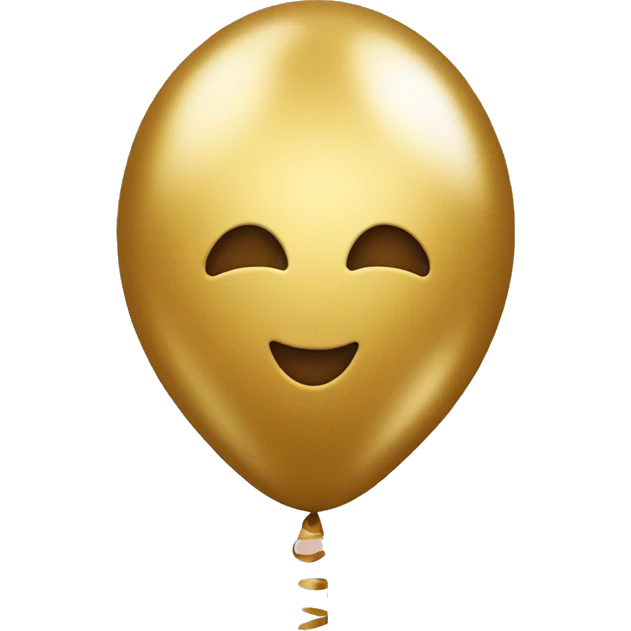 gold number one shapped balloon emoji