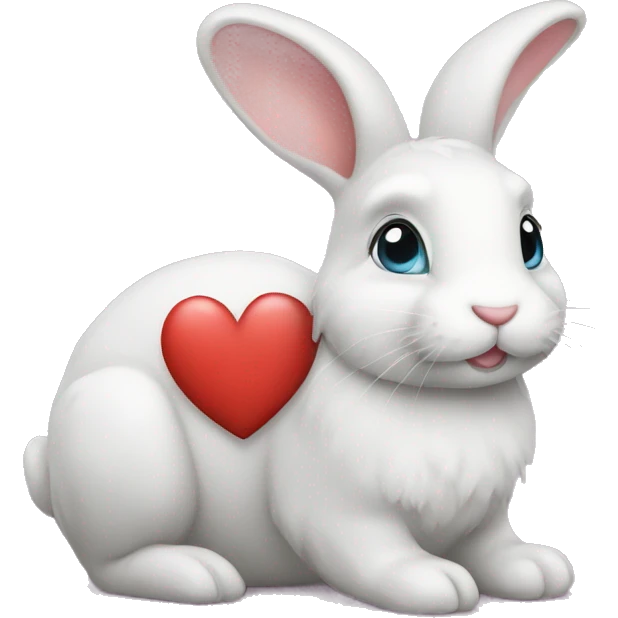 Bunny with heart emoji